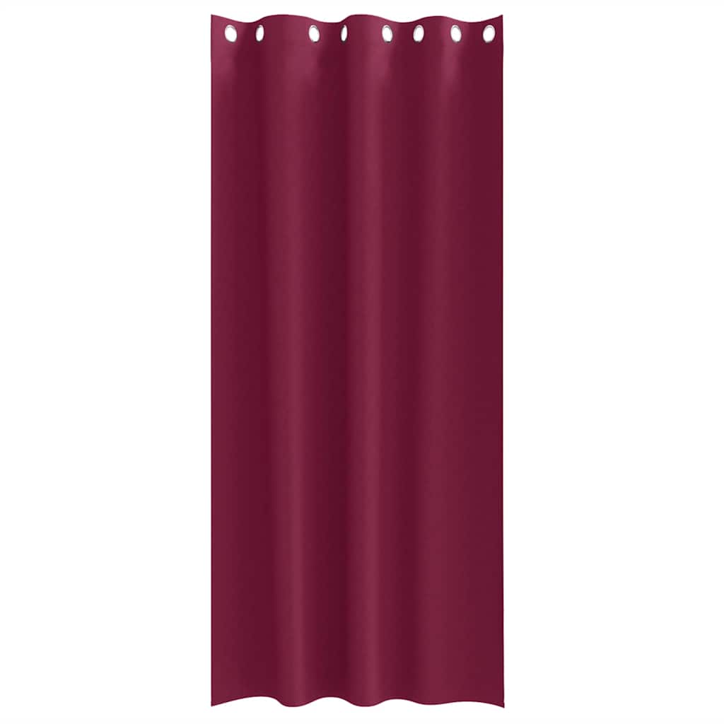vidaXL Blackout Curtains with Rings 2 pcs Wine Red 260 x 140 cm 4