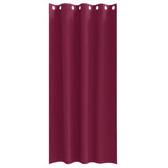 vidaXL Blackout Curtains with Rings 2 pcs Wine Red 260 x 140 cm 4
