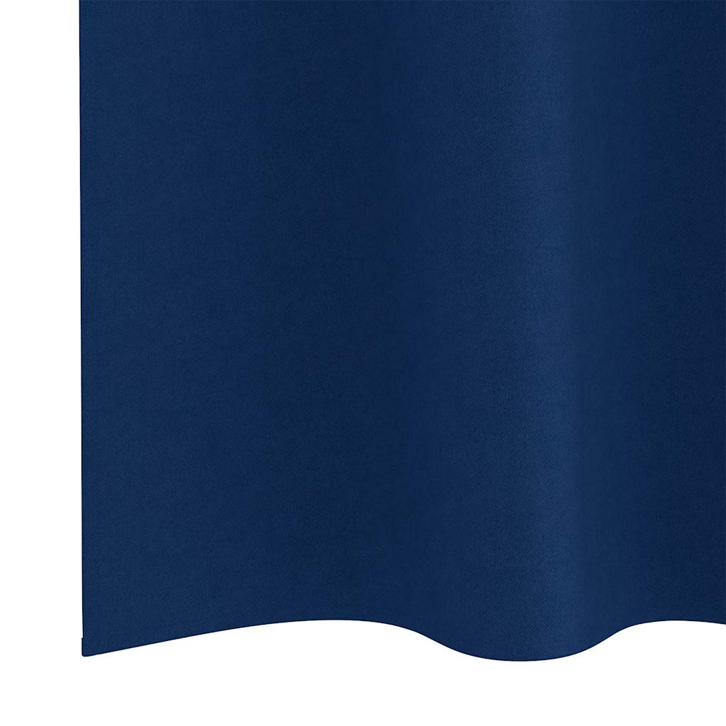 vidaXL Blackout Curtains with Rings 2 pcs Dark Blue 260 x 140 cm 6