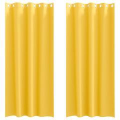 vidaXL Blackout Curtains with Rings 2 pcs Mustard Yellow 245 x 140 cm 2