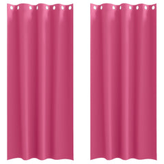 vidaXL Blackout Curtains with Rings 2 pcs Bright Pink 245 x 140 cm 2