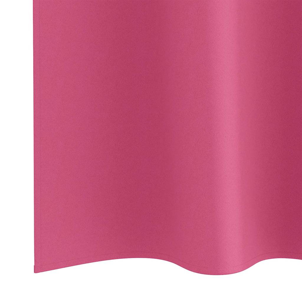 vidaXL Blackout Curtains with Rings 2 pcs Bright Pink 260 x 140 cm 6