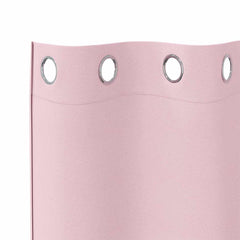 vidaXL Blackout Curtains with Rings 2 pcs Baby Pink 175 x 140 cm 4