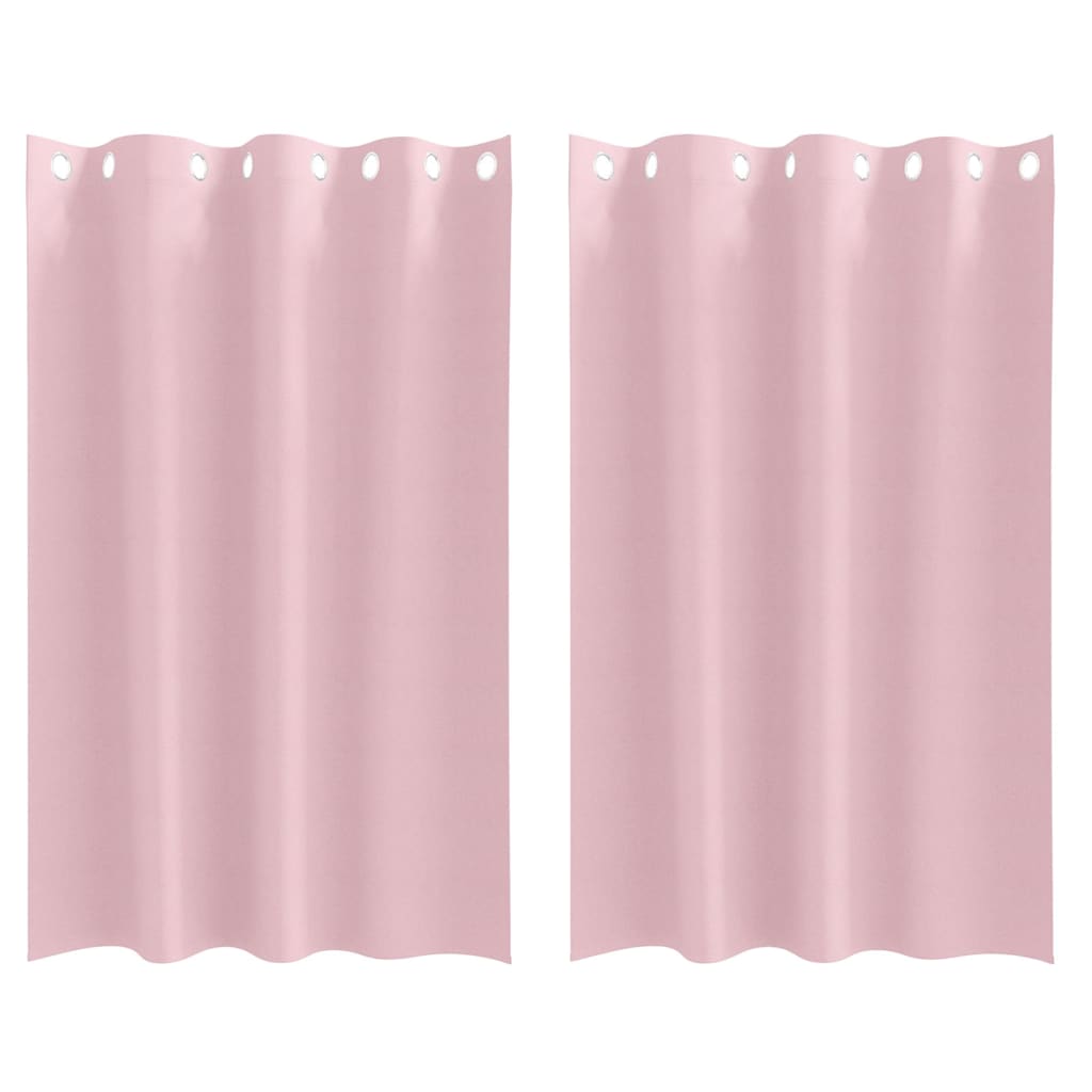 vidaXL Blackout Curtains with Rings 2 pcs Baby Pink 175 x 140 cm 1