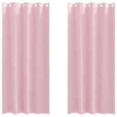 vidaXL Blackout Curtains with Rings 2 pcs Baby Pink 260 x 140 cm 2