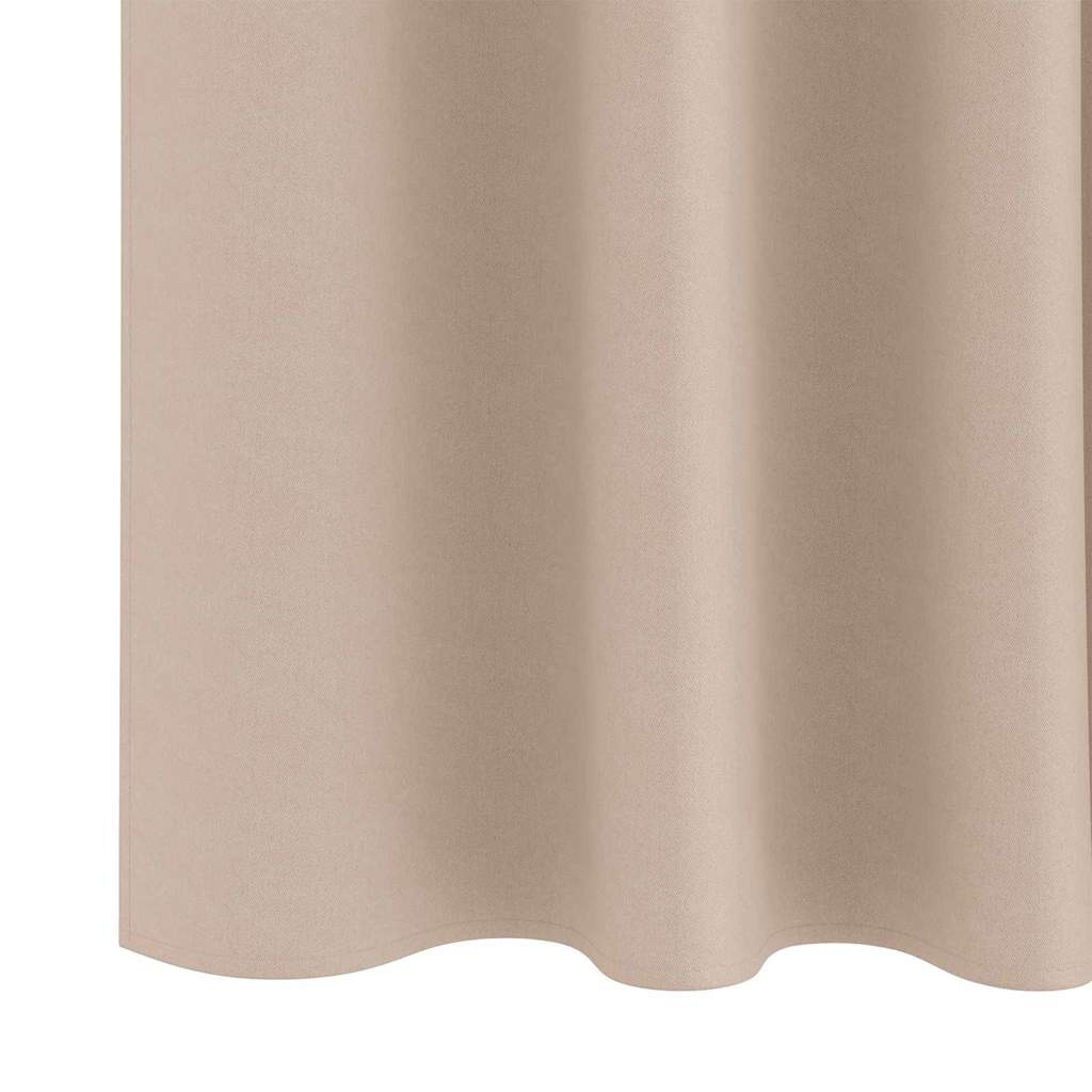 vidaXL Blackout Curtains with Rings 2 pcs Taupe 245 x 140 cm Polyester 6