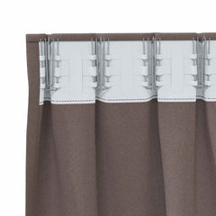 vidaXL Blackout Curtains with Rings 2 pcs Dark Brown 260 x 140 cm 5
