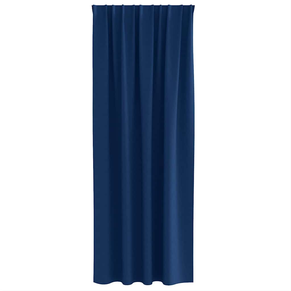 vidaXL Blackout Curtains with Rings 2 pcs Dark Blue 260 x 140 cm 4