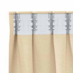 vidaXL Blackout Curtains with Rings 2 pcs Cream 225 x 140 cm Polyester 5