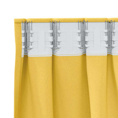 vidaXL Blackout Curtains with Rings 2 pcs Mustard Yellow 245 x 140 cm 5