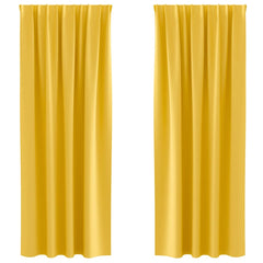 vidaXL Blackout Curtains with Rings 2 pcs Mustard Yellow 245 x 140 cm 2