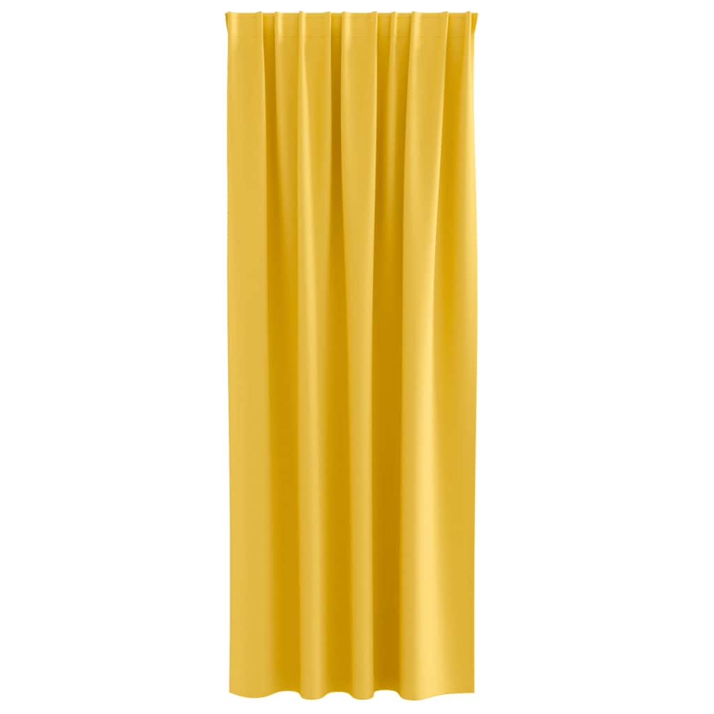 vidaXL Blackout Curtains with Rings 2 pcs Mustard Yellow 245 x 140 cm 4