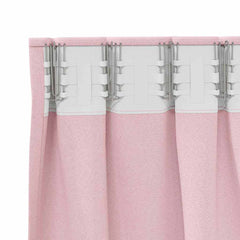 vidaXL Blackout Curtains with Rings 2 pcs Baby Pink 245 x 140 cm 5