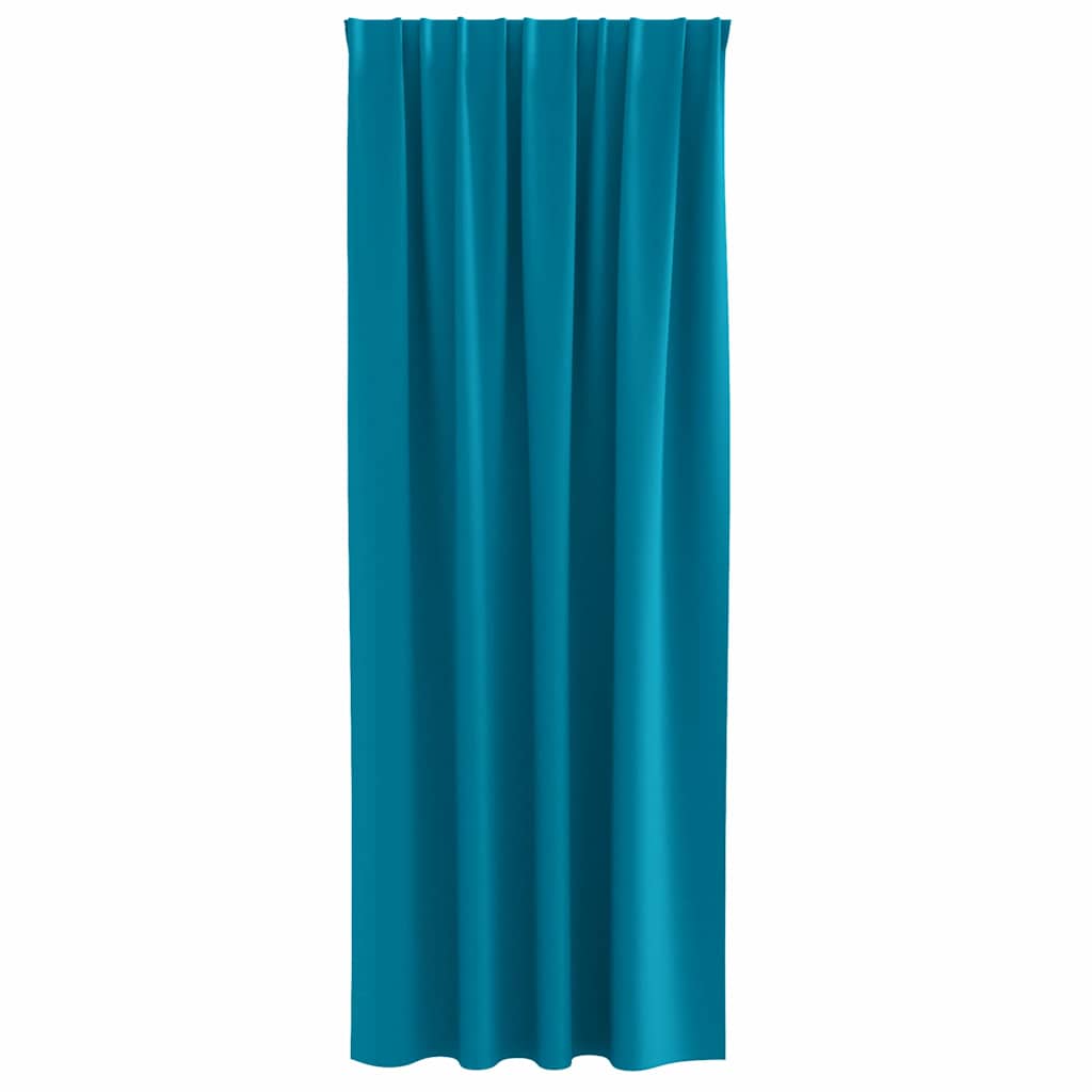 vidaXL Blackout Curtains with Rings 2 pcs Turquoise 225 x 140 cm 4