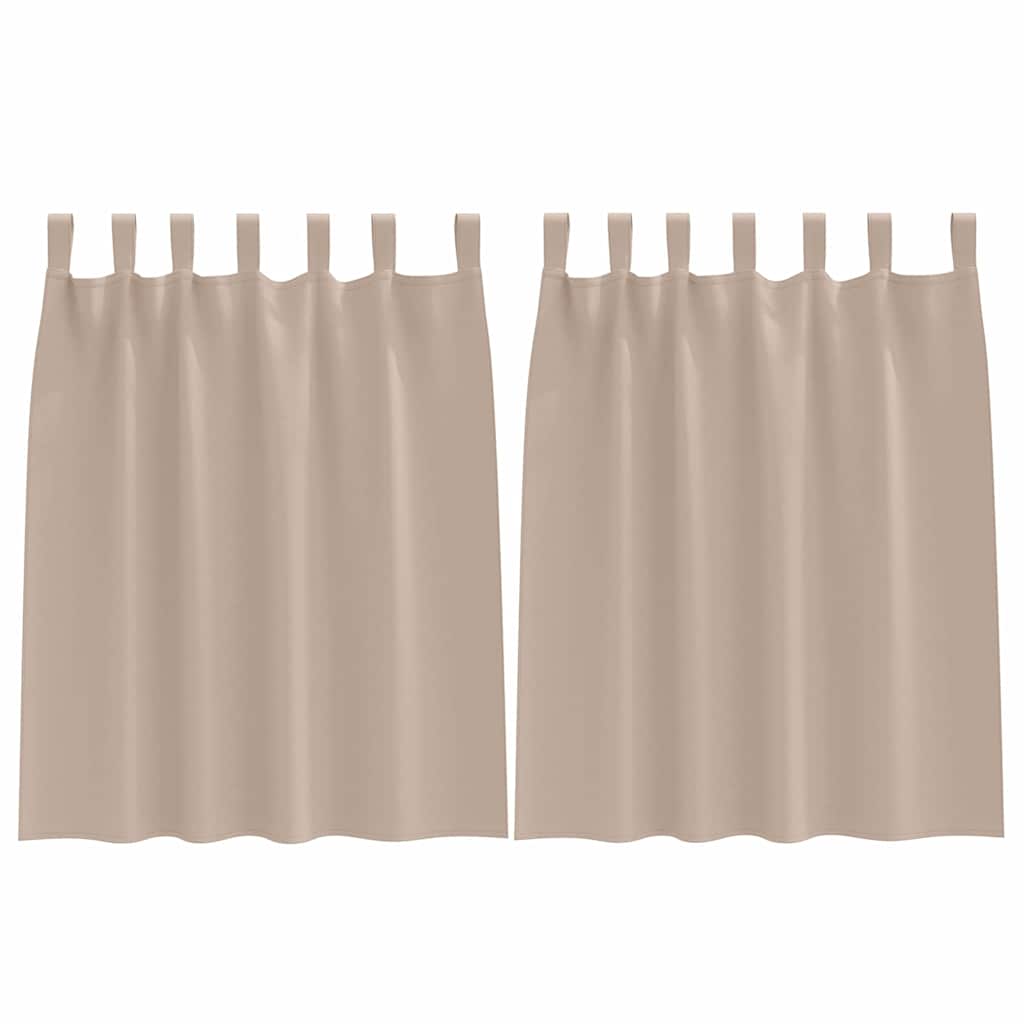 vidaXL Blackout Curtains with Rings 2 pcs Taupe 140 x 140 cm Polyester 2