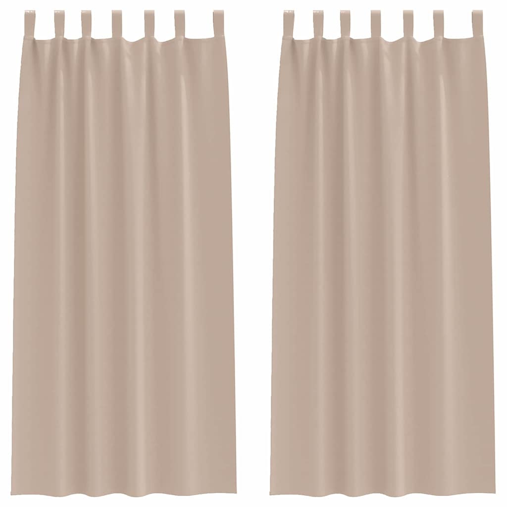vidaXL Blackout Curtains with Rings 2 pcs Taupe 225 x 140 cm Polyester 2