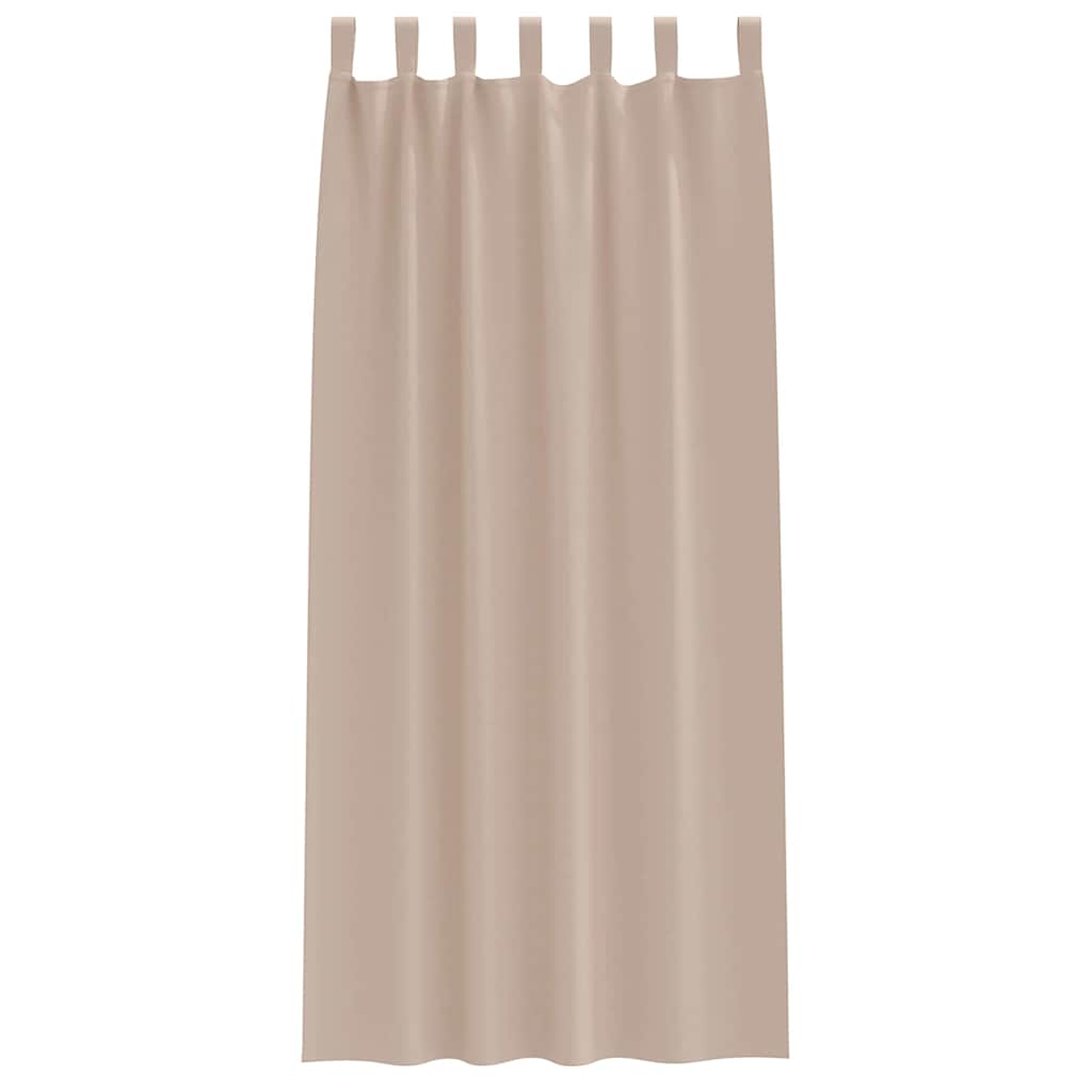 vidaXL Blackout Curtains with Rings 2 pcs Taupe 225 x 140 cm Polyester 4