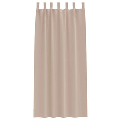 vidaXL Blackout Curtains with Rings 2 pcs Taupe 225 x 140 cm Polyester 4
