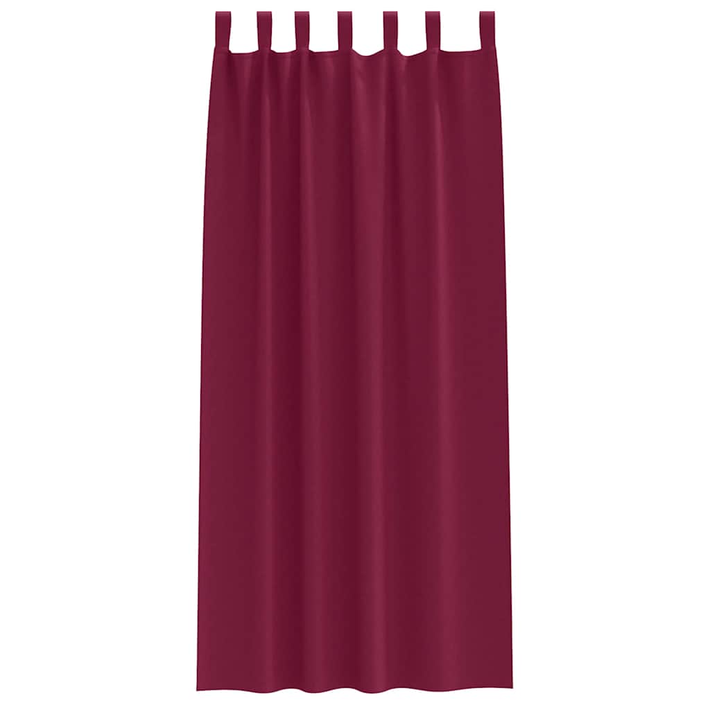 vidaXL Blackout Curtains with Rings 2 pcs Wine Red 245 x 140 cm 4