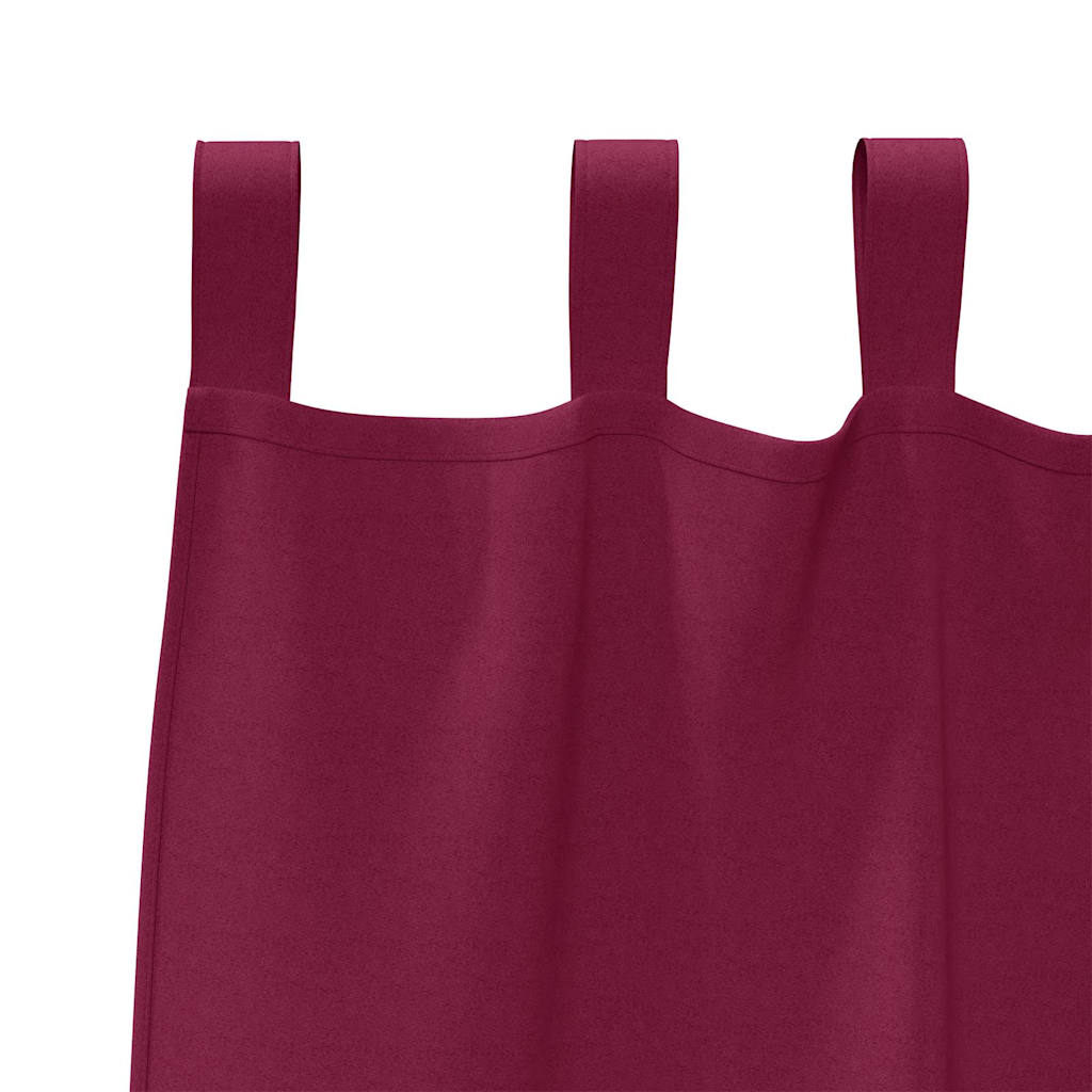 vidaXL Blackout Curtains with Rings 2 pcs Wine Red 260 x 140 cm 5