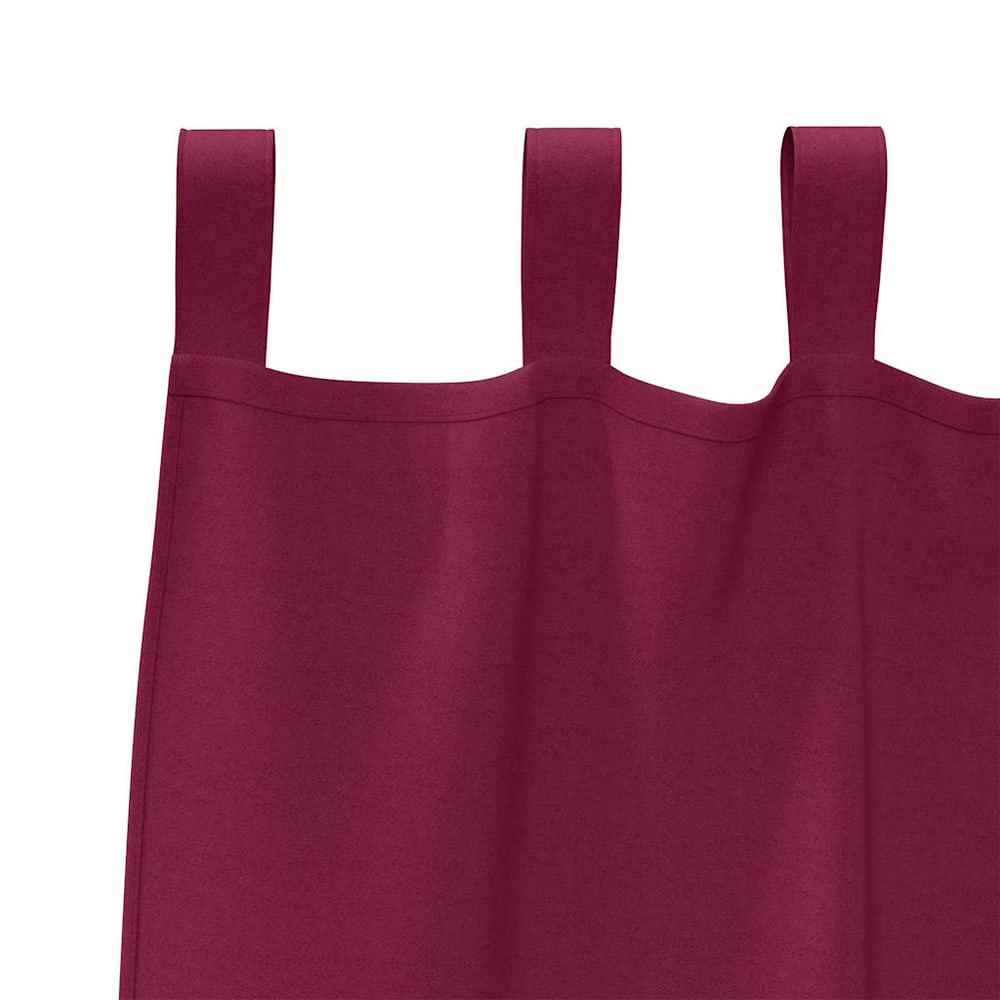 Blackout Curtains with Rings 2 pcs Wine Red, image 5