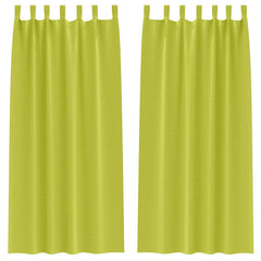 vidaXL Blackout Curtains with Rings 2 pcs Green 225 x 140 cm Polyester 2