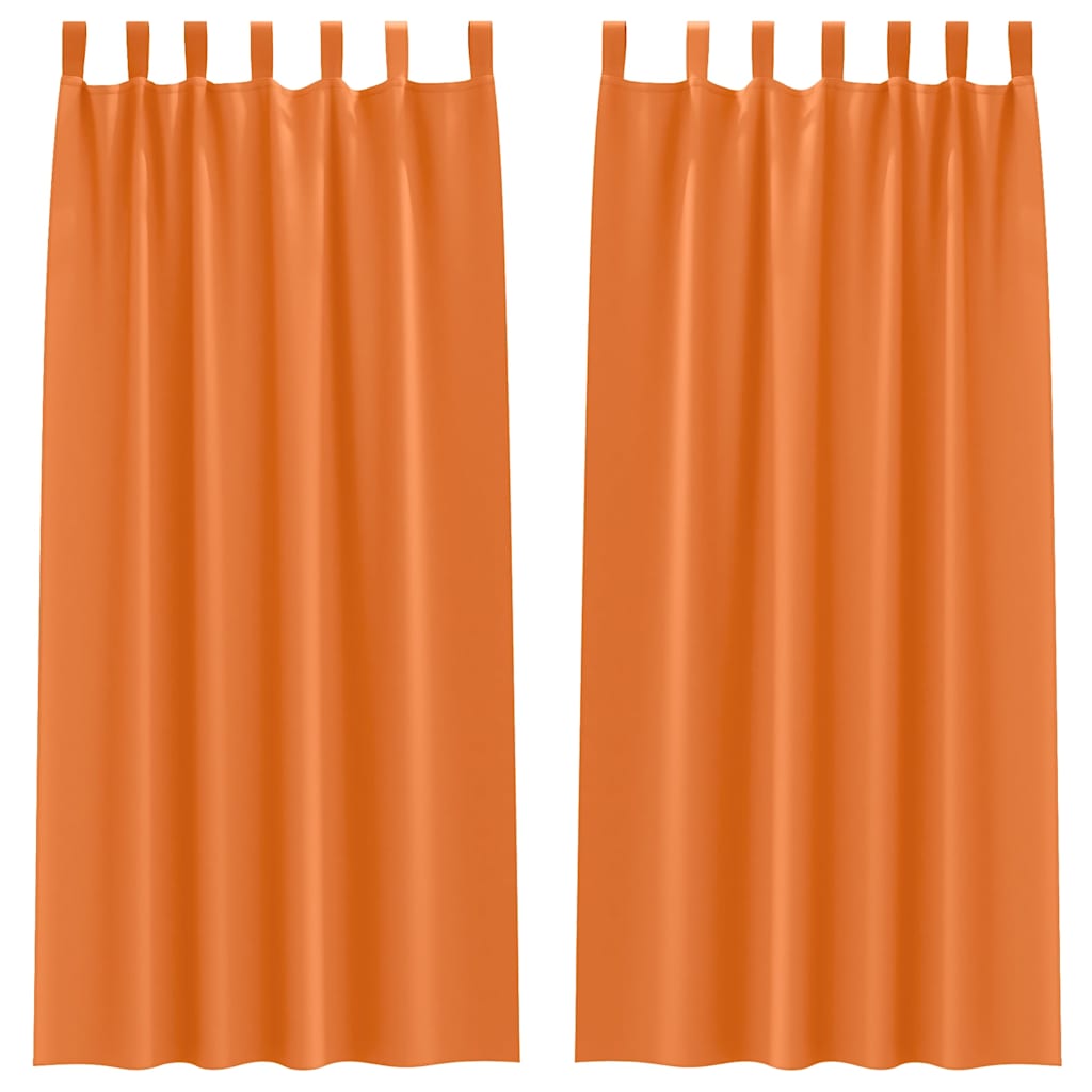 vidaXL Blackout Curtains with Rings 2 pcs Bright Orange 225 x 140 cm 2