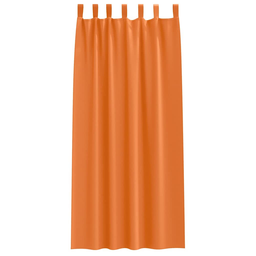 vidaXL Blackout Curtains with Rings 2 pcs Bright Orange 225 x 140 cm 4