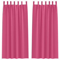 vidaXL Blackout Curtains with Rings 2 pcs Bright Pink 245 x 140 cm 2
