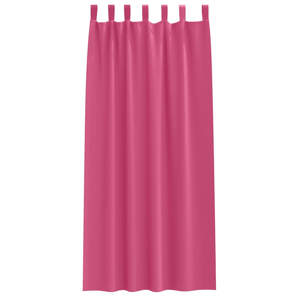 vidaXL Blackout Curtains with Rings 2 pcs Bright Pink 245 x 140 cm 4