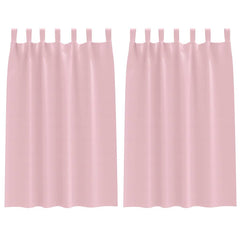 vidaXL Blackout Curtains with Rings 2 pcs Baby Pink 175 x 140 cm 2