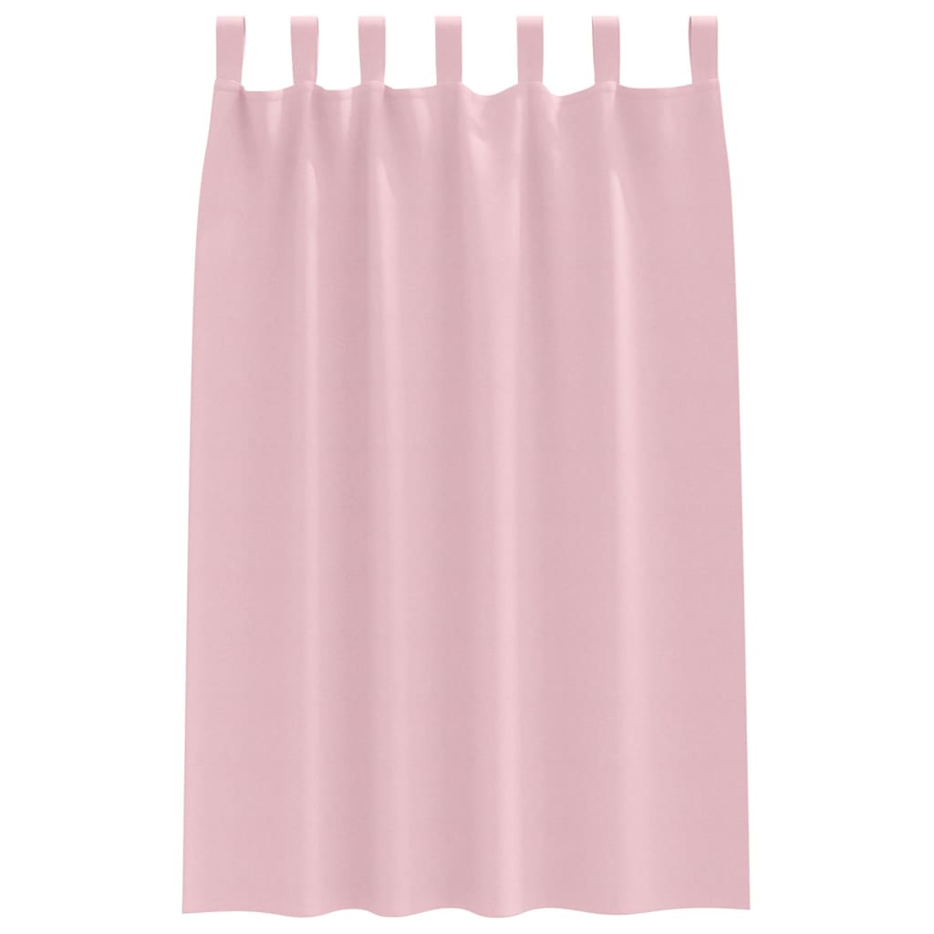 vidaXL Blackout Curtains with Rings 2 pcs Baby Pink 175 x 140 cm 4