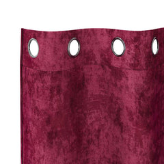 vidaXL Velvet Curtains 2 pcs Wine red 245 x 140 cm Velvet 5