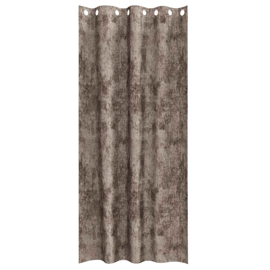 vidaXL Velvet Curtains 2 pcs Cappuccino 225 x 140 cm Velvet 4
