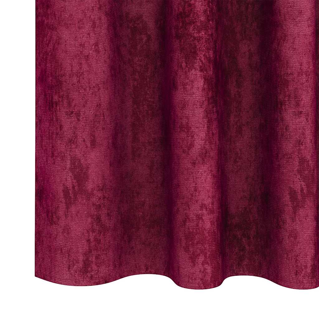 vidaXL Velvet Curtains 2 pcs Wine red 225 x 140 cm Velvet 6
