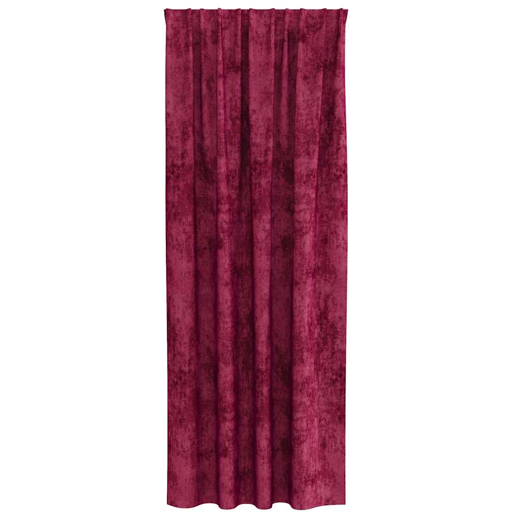vidaXL Velvet Curtains 2 pcs Wine red 225 x 140 cm Velvet 4