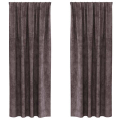 vidaXL Velvet Curtains 2 pcs Brown 260 x 140 cm Velvet 2