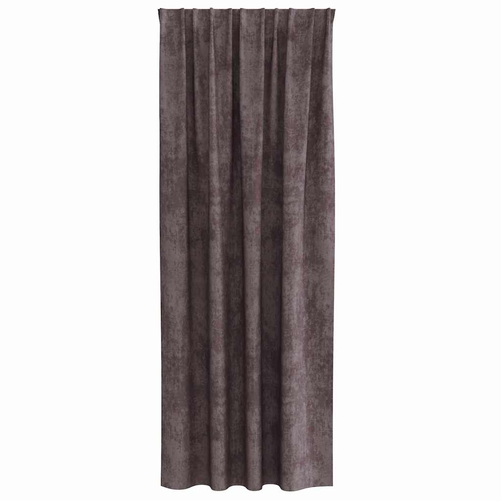 vidaXL Velvet Curtains 2 pcs Brown 260 x 140 cm Velvet 4