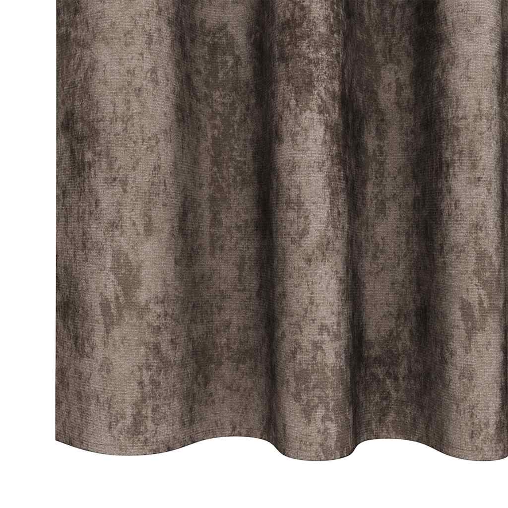vidaXL Velvet Curtains 2 pcs Cappuccino 260 x 140 cm Velvet 6