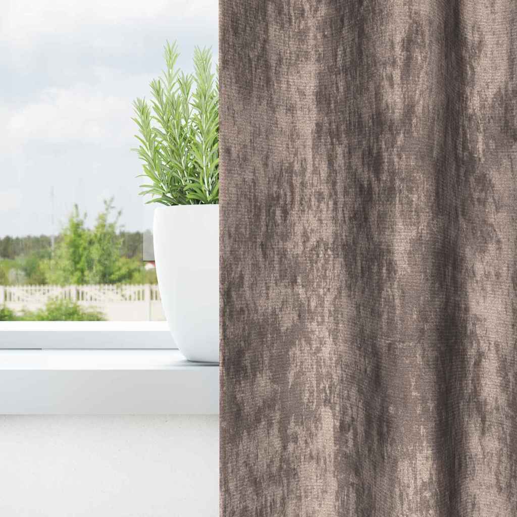 vidaXL Velvet Curtains 2 pcs Cappuccino 260 x 140 cm Velvet 3