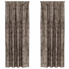 vidaXL Velvet Curtains 2 pcs Cappuccino 260 x 140 cm Velvet 2