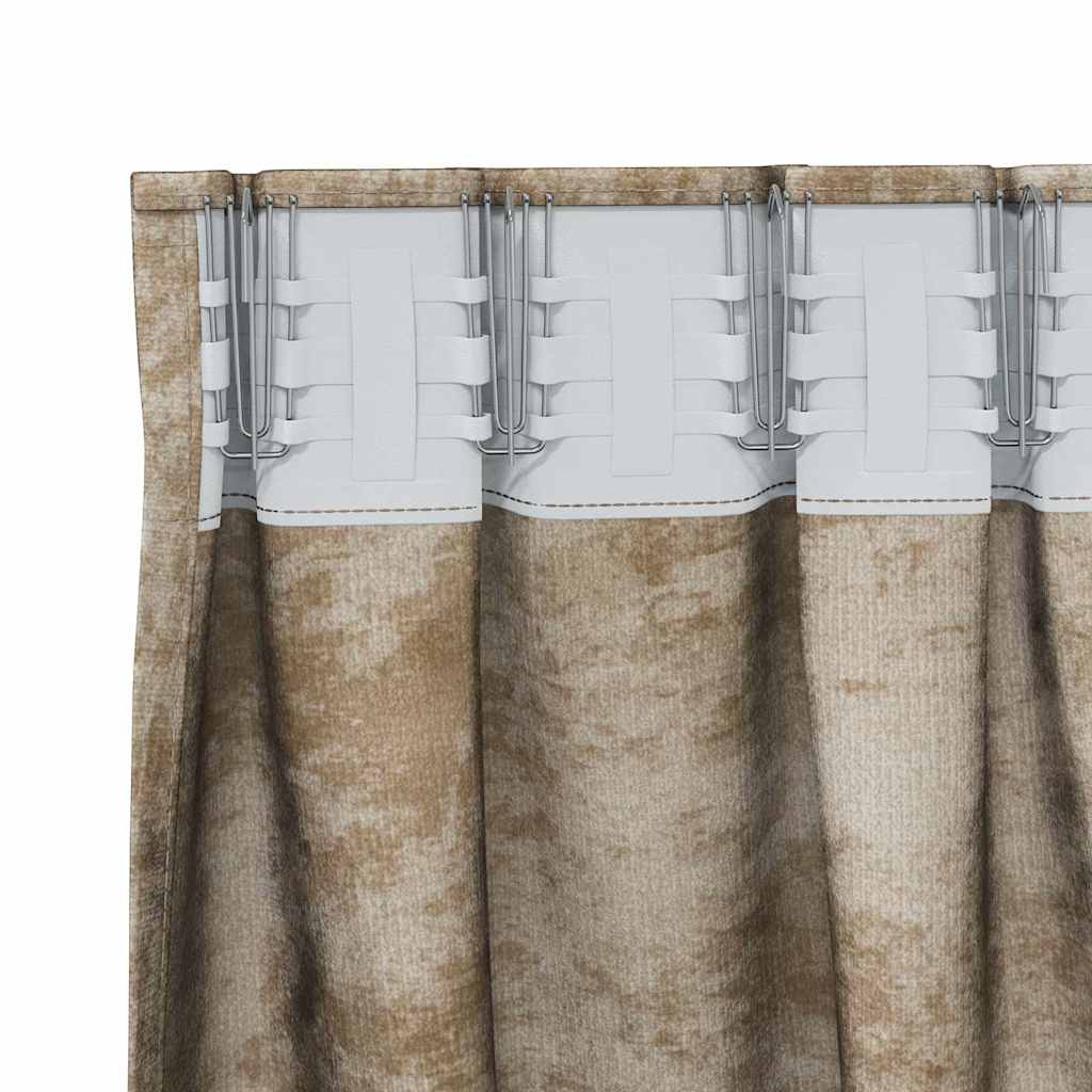 vidaXL Velvet Curtains 2 pcs Champagne 260 x 140 cm Velvet 5