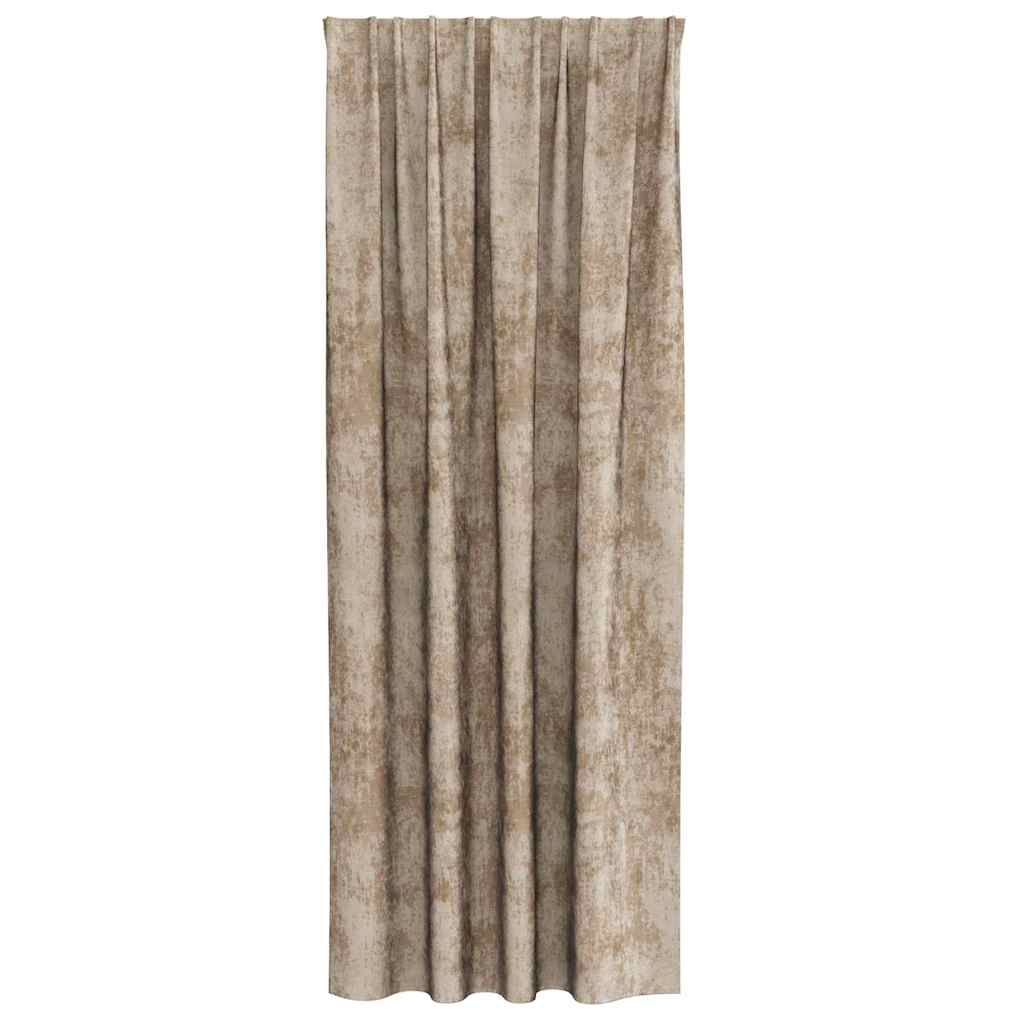 vidaXL Velvet Curtains 2 pcs Champagne 260 x 140 cm Velvet 4