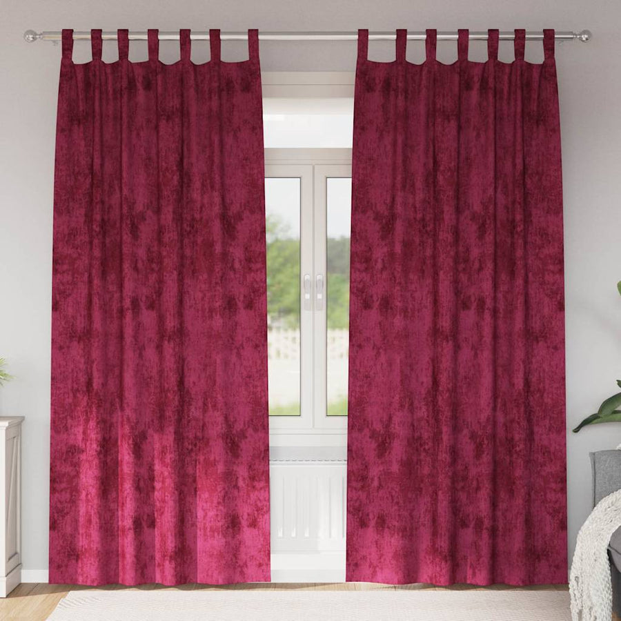 Velvet Curtains 2 pcs Wine Red Velvet