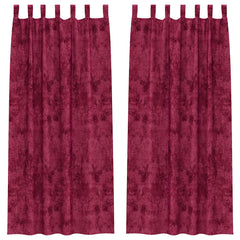vidaXL Velvet Curtains 2 pcs Wine red 245 x 140 cm Velvet 2