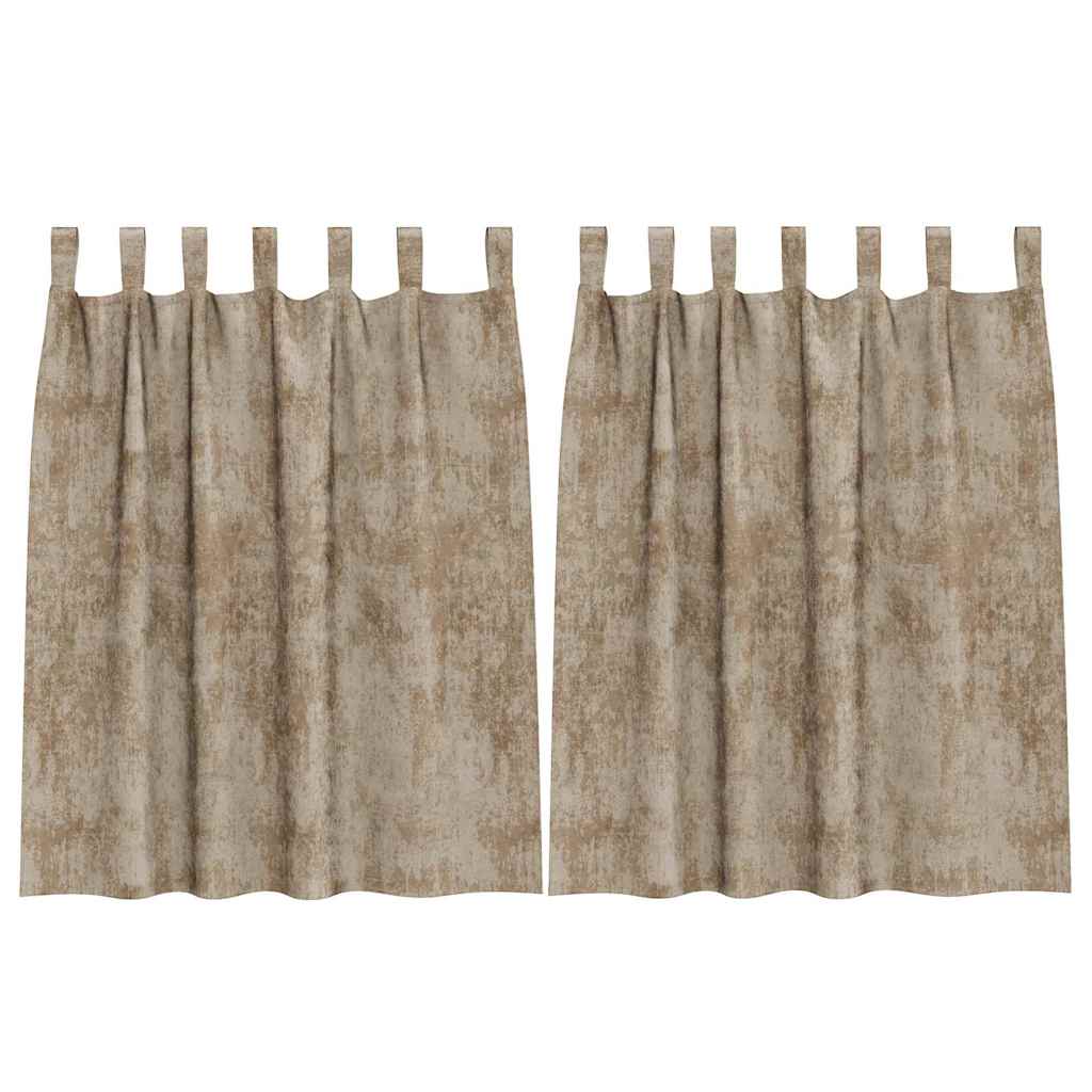 vidaXL Velvet Curtains 2 pcs Champagne 140 x 140 cm Velvet 2