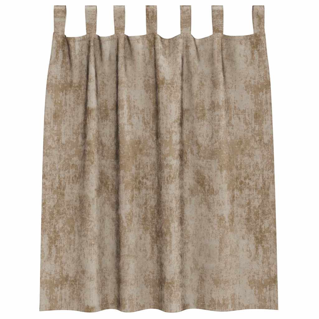 vidaXL Velvet Curtains 2 pcs Champagne 140 x 140 cm Velvet 4