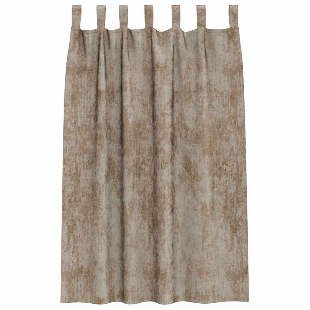 vidaXL Velvet Curtains 2 pcs Champagne 175 x 140 cm Velvet 4