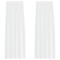 vidaXL Voile Curtain 2 pcs White 225 x 140 cm Polyester 2