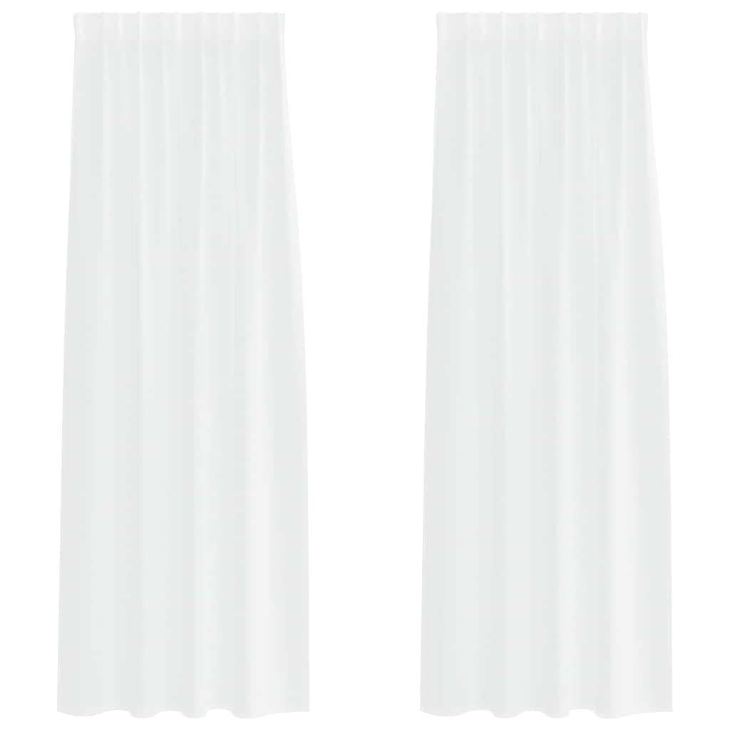 vidaXL Voile Curtain 2 pcs White 260 x 140 cm Polyester 2